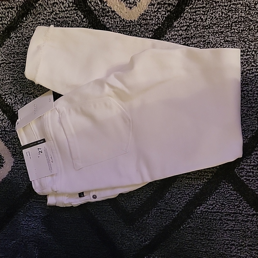 KanCan White Cropped Skinny Jeans
